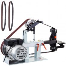 VEVOR Bandschleifmaschine, 5,08 x 208,28 cm Belt Disc Sander Combo Band Tellerschleifer, 2800 r/min Band und Scheiben Schleifmaschine, PH 427 X 30,5 cm Gummi-Kontaktscheibe Stand-Band-Tellerschleifer