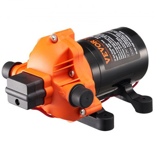 

VEVOR 12-V-Membranpumpe, 13,25 L/min, 3-Kammer-DC-Wasserpumpe mit automatischem Druckschalter 40–100 PSI einstellbar, 50 PSI, 1/2 Zoll MNPT-Anschluss, für Wohnmobil, Yacht, Imbisswagen, Camper, Marine