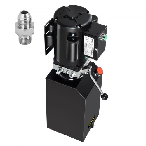 VEVOR 14L Hydraulikpumpe, 220V Hydraulikaggregat, 25,2 kg Elektrische hydraulikpumpe, mit Tank aus Metall Eisen schwarz, hochwertige Hydraulikaggregat für Auto Zubehör