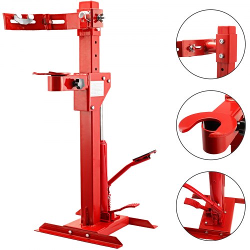 

VEVOR 2,5 T Federbein-Kompressor 109 * 29 * 23 cm Federbeinkompressor mit massiver Stahlkonstruktion 7 Löchern handbetätigte Federbein-Spiralfederpresse