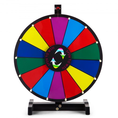 24" Glücksrad Spielzeug Farbe Rad Spiele für Lotteriespiele Prize Wheel Stativ 