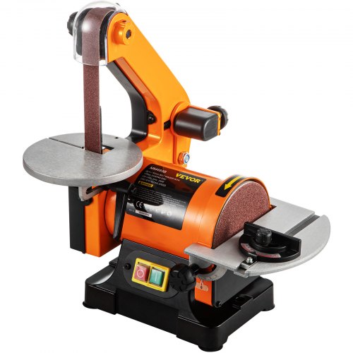 

VEVOR Bandschleifmaschine, 25,4 x 760 mm Riemen Band und Scheiben Schleifmaschine, 178 x 126 mm Bandtisch Bandschleifmaschine, 178 x 126 mm Disc-Tisch Schleifgerät, 127 mm Scheiben Schleifmaschine