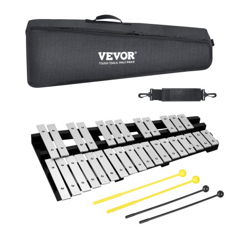 

VEVOR Glockenspiel-Xylophon-Set mit 30 Tönen, Schlaginstrument mit Schlägeln, Trommelstöcken und Tragetasche, professionelles Glockenspiel-Xylophon-Schlaginstrumentenset für Schüler und Erwachsene
