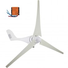 VEVOR Windturbinengenerator 400 W Windgenerator, 12 V Elektrisch MPPT Controller, 12 m / s Windkraftanlage mit 3 Blatt Laderegler Windkraftgenerator, Windkraftturbinengenerator für Stromergänzung
