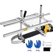 VEVOR Tragbare Kettensäge Mühle 121 cm Aluminium Stahl MIG Schweißen Sägewerk 48 Zoll Kettensägen Zubehör für Hausbesitzer Holzarbeiter und Tischler