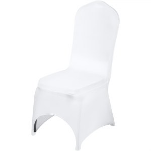10-100pcs Stuhlhussen Stretch Stuhlbezug Universell Hochzeit Stuhlüberzug Weiß 
