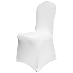 1-200X Stuhlhussen Stretchhusse Stretch Stuhlüberzug Elastisch Universal Weiß 