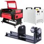 Vevor 80w Lasergravurmaschine Cw-3000 Industrie Wasserkühler Und Cnc Drehachse