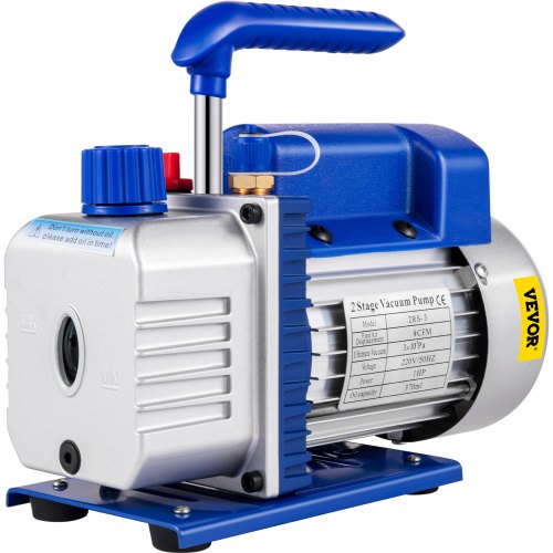 VEVOR 255 L/min(9CFM) 746W(1HP) Vakuumpumpe, 220V Unterdruckpumpe Vakuumgeräte Pumpe, 1720 U Vakuumpumpe Unterdruckpumpe, Unterdruckpumpe Vakuumgeräte Pumpe
