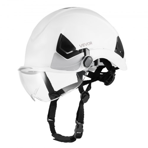VEVOR Schutzhelm ANSI/ISEA Z89.1-zugelassener Sicherheitshelm mit Visier & 6-Punkt-Ratschenaufhängung, verstellbarer Industriehelm belüfteter Bauhelm Arbeitshelm für Industriebau Arbeitskleidung
