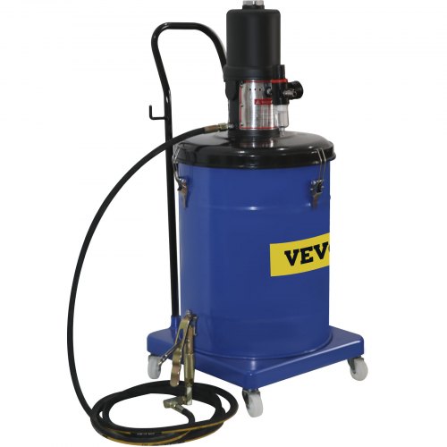 VEVOR Pneumatische Abschmierpress, Fettpresse 40 L, Schmiereimer, 0,48-0,52 MPA, Druckverhältnis, 80: 1, Fahrbare Fettpumpe, 1,3 L / min, Schwenkbarer Ölkopf, 48-52 MPa, Ausgangsdruck, 360° Druckluft