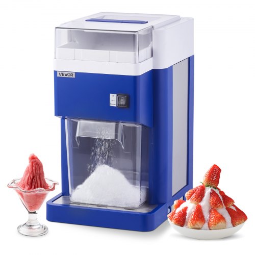 

VEVOR kommerzielle Eisrasiermaschine Schneekegelmaschine 1,8 L, fein und fluffig mit 300-W-Motor & Edelstahlklingen, gewerblicher Eiscrusher für Dessertladen Familientreffen Restaurant, Blau
