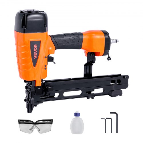 

VEVOR Druckluftnagler 16 Gauge, 10,8 mm, mittlere Krone, Druckluft Tacker, 25-50 mm Länge, 70-120 PSI, Hochleistungs-Klammergerät für Dachterrassen, Wandverkleidungen, Zäune & Unterböden