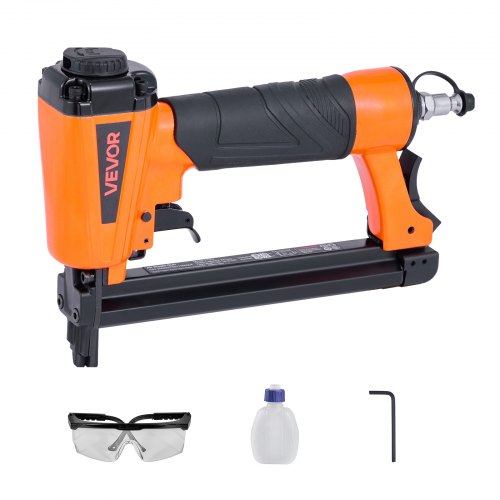VEVOR Druckluftnagler, T50 Druckluft Tacker für 10,8 mm Krone, 4 -16 mm lange Klammern, 70 - 110 PSI Klammergerät für Holzbearbeitung, Polsterung, Stoff, Handwerk, DIY-Projekte