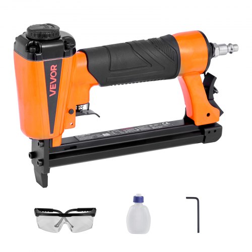 VEVOR Druckluft-Tacker, Druckluftnagler für 80er-Serie, 12,8 mm Krone, 6–16 mm Länge, Klammern, 70–110 PSI, Klammergerät für Holzbearbeitung, Polsterarbeiten, Handwerk, Heimwerkerprojekte
