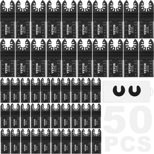 

VEVOR 50x Sägeblatt Multifunktionswerkzeug 9x3,4cm Oszillierwerkzeug Hochkohlenstoffstahl (HCS) Schnellwechselschnittstelle kompatibel mit 95 % der auf dem Markt erhältlichen oszillierenden Werkzeuge