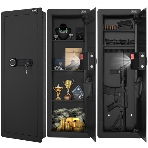 VEVOR Waffentresor Wandmontage Tastenfeld Fingerabdruck Safe Tresor 0,12 ㎡