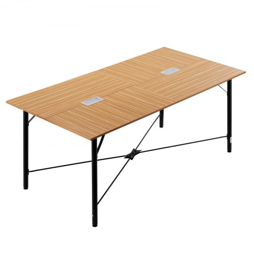 

VEVOR Konferenztisch Besprechungstisch für 6-8 Personen 180 x 90 cm (L x B) rechteckiger Kombinationsschreibtisch Meetingtisch Mehrzwecktisch Pausentisch mit Metallbeinen für Büro Konferenzraum