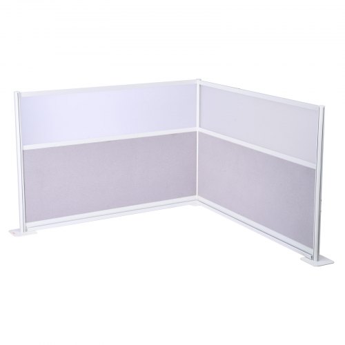 

VEVOR Trennwände, Sichtschutzwände, 2er-Pack, 183 x 122 cm, Raumteilerwände, PET-Arbeitsplatz-Wandschirm mit Acrylfenstern, freistehende Paravents, Ideal für Büro, Bibliothek, Schule
