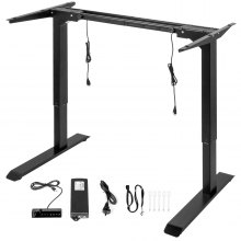 Vevor Tischgestell Schreibtisch Tischgestell Elektrisch Schwarz Höhenverstellbar