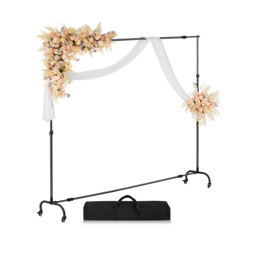 

VEVOR Hintergrundständer verstellbares Fotohintergrundständer (Hintergrundtuch: 213 x 300 cm), Hintergrundständer mit Rollen, Bildschirmständer für Produktfotografie Studiofotografie