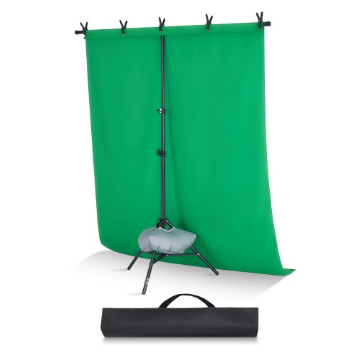 

VEVOR Hintergrundständer verstellbares Fotohintergrundständer (Hintergrundtuch: 154 x 198 cm), tragbarer Hintergrundständer mit 1 Stativ, Bildschirmständer für Produktfotografie Studiofotografie