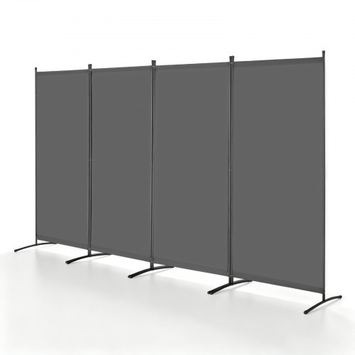 VEVOR Raumteiler 4 Paneele Paravent 3464 x 1840 x 520 mm, faltbarer Sichtschutz & tragbarer Trennwandteiler zur Raumtrennung, freistehende Raumteiler für Büro Schlafzimmer Arbeitszimmer, Grau