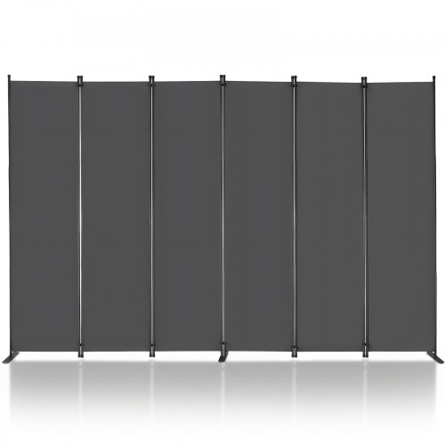 VEVOR Raumteiler 6 Paneele Paravent 3110 x 1805 x 450 mm, faltbarer Sichtschutz & tragbarer Trennwandteiler zur Raumtrennung, freistehende Raumteiler für Büro Schlafzimmer Arbeitszimmer, Grau