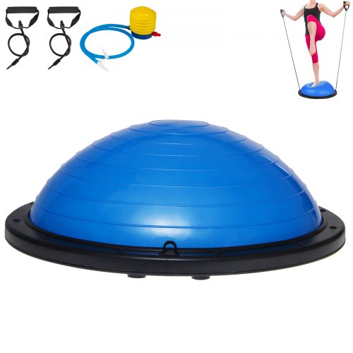 

VEVOR Balance-Ball 60 cm Balance-Trainer Krafttraining Balance Halbkugel Yoga Balance-Bälle Fitnessübung mit Pumpe Blau Halbkugel Kuppelball