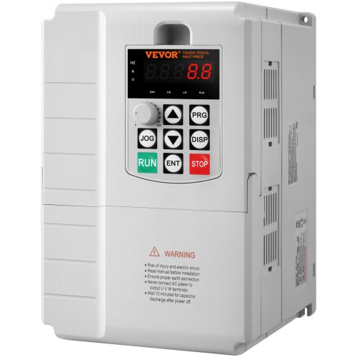 

VEVOR Frequenzumrichter, Frequenzumwandler, Inverter, VFD, 7,5 kW, 34 A, 10 PS, 1-phasiger 220-V-Eingang auf 3-phasigen 220-V-Ausgang, zur Drehzahlregelung von dreiphasigen Motoren