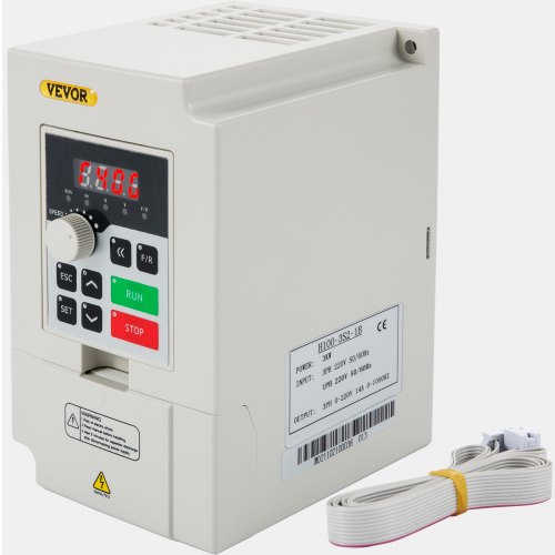 VEVOR Variabler Frequenzumrichter 220 V, 3 kW, 4PS, Variable Inverter, VFD Drehzahlregler, CNC Umrichter -5~40 °C, Vibration < 0,5 G, Ein-/Ausgangsstrom 0-14 A, Eingang 1 oder 3 Phasen, VFD Wandler