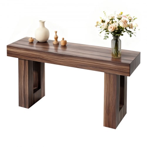 

VEVOR Konsolentisch Sofatisch (160 x 35 x 85 cm / L x B x H) schmaler rechteckiger Eingangstisch aus Spanplatte für Flur Schlafzimmer Wohnzimmer Foyer, Flurtisch Beistelltisch Braun