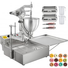 VEVOR Donutmaschine 9L Manuelle Automatische Donut Maker 3KW Gewerbliche Donut Maker Maschine Edelstahl