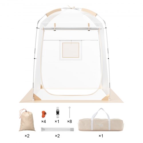 

VEVOR Transparentes Zelt Wurfzelt Campingzelt Bubble 1 Person 1,27x1,27x1,6m