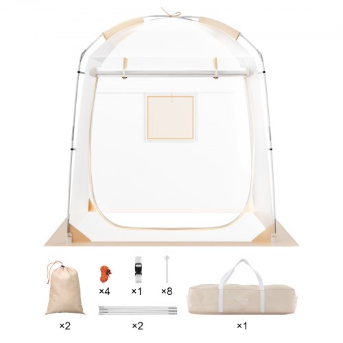 

VEVOR Transparentes Zelt Wurfzelt Campingzelt Bubble 12-15 Personen 4,5x4,5x2,4m