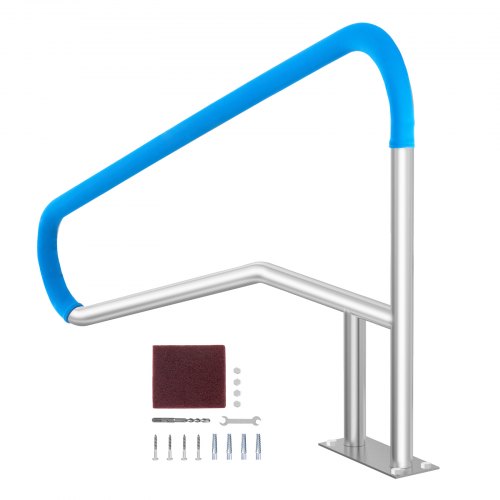 

VEVOR Pool-Handlauf, 1420x945x100mm Pooleinstieg Edelstahl mit Grundplatte für Innen-/Außenpools, Sicherheitsgeländer für Schwimmbäder, rostfreier Haltegriff mit Griffabdeckung & Zubehör für Spas