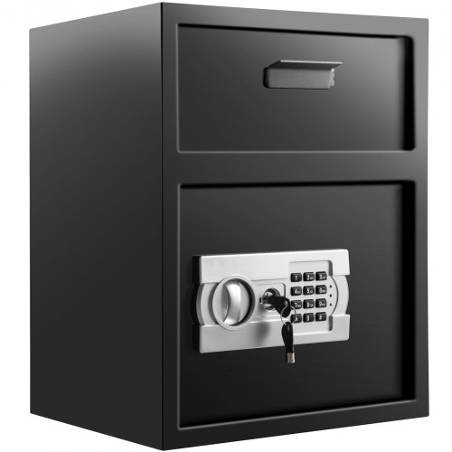 VEVOR Tresor Elektronischer Möbeltresor 48 L (36 x 30 x 45 cm), Tresor mit Elektronischem Zahlenschloss, Safe Möbeltresor Schwarz, aus stabilen Kohlenstoffstahl, feuerfest und wasserdicht, mit LCD-Bildschirm