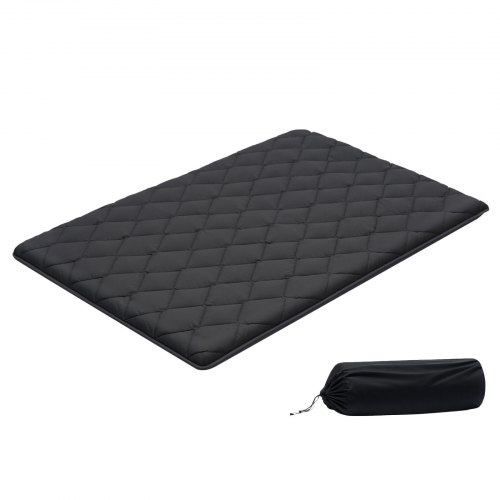 VEVOR japanische Futon-Matratze (2032 x 1372 x 89 mm), faltbare Tatami (Full Size), Bodenmatratze mit Aufbewahrungstasche & Befestigungsmaterial, 9-lagige Schlafmatte für Meditation Yoga, Schwarz