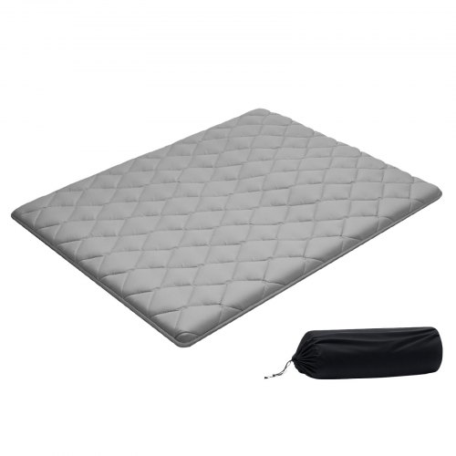 

VEVOR japanische Futon-Matratze (2032 x 1524 x 63,5 mm), faltbare Tatami (Queen Size), Bodenmatratze mit Aufbewahrungstasche & Befestigungsmaterial, 9-lagige Schlafmatte für Meditation Yoga, Grau