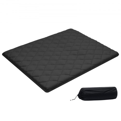 VEVOR japanische Futon-Matratze (2032 x 1524 x 89 mm), faltbare Tatami (Queen Size), Bodenmatratze mit Aufbewahrungstasche & Befestigungsmaterial, 9-lagige Schlafmatte für Meditation Yoga, Schwarz