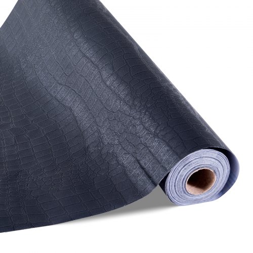 VEVOR Tapete selbstklebend, 40 cm x 10 m, Wandtapete, Klebefolie mit rissiger Struktur, Möbelfolie, Möbelaufkleber, dekorative Vinylrolle für Schlafzimmer, Küche, Büro, Badezimmer, Schwarz
