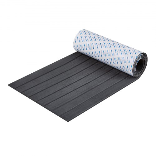 VEVOR Bootsbodenbelag, Bootsdeck aus EVA-Schaum, 2400 x 450 x 6 mm, rutschfester, selbstklebender Bodenbelag, 10800 cm² großer Marineteppich für Boote, Yachten, Pontons, Kajakdecks