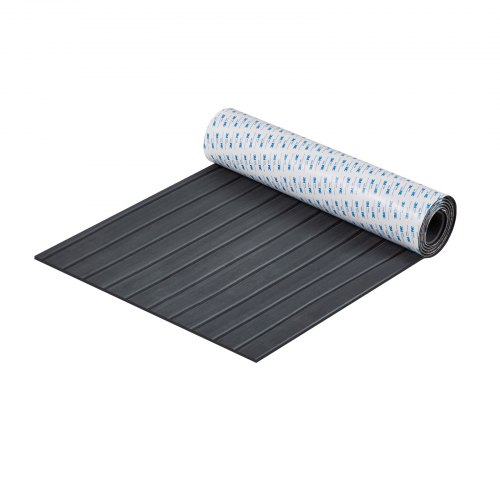 VEVOR Bootsbodenbelag, Bootsdeck aus EVA-Schaum, 2400 x 600 x 6 mm, rutschfester, selbstklebender Bodenbelag, 14400 cm² großer Marineteppich für Boote, Yachten, Pontons, Kajakdecks