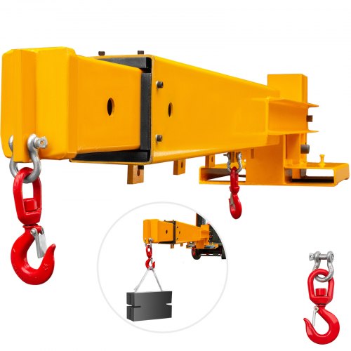 

VEVOR Gabelstapler-Mobilkran, 6000 lbs/3 t Tragkraft, Gabelstapler-Kranaufsatz mit 2 Haken, Gabelstapler-Hebezeug mit Fachwerkausleger, Gabelstapler-Verlängerung, Gabelstapler-Auslegeraufsatz