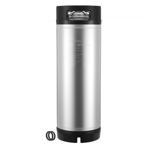VEVOR Corny Keg Ball Lock Keg 19 L, SUS304 Cold Brew Eimer Fass mit zwei Gummigriffen & robustem Gummiboden, Brauausrüstung für Heimbraupartys Bar Bistro Restaurant Café, 1 Stk.
