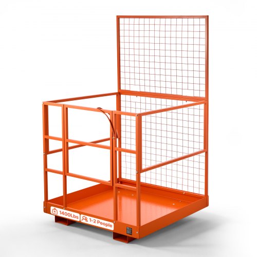 

VEVOR Staplerbühne 1225x1148 mm, 635,03 kg Belastbarer Arbeitskorb aus Kohlenstoffstahl, Arbeitsbühne mit 155x60 mm Einfahrtaschen & Verriegelungsstift, Gabelstapler-Sicherheitskorb für Höhenarbeiten