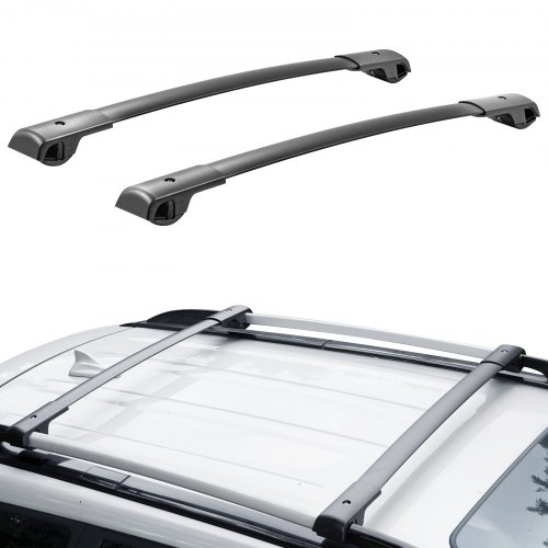 VEVOR Dachträger-Querstangen, Passend für Subaru Forester 2014-2021, mit erhöhten Seitenschienen, 90,7 kg Tragfähigkeit, Aluminium-Querstangen mit Schlössern, für Dachgepäckträger, Gepäck usw.