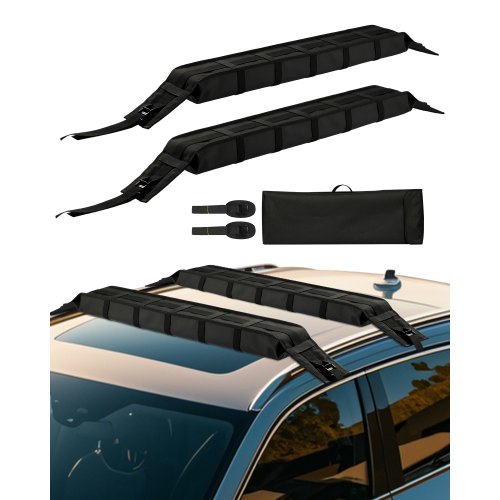 

VEVOR Weiche Dachgepäckträgerpolster (838 mm) großes universelles Autodachgepäckträgerpolster, 80 kg belastbar, für Kajaks mit 2 Zurrgurten & tragbarer Aufbewahrungstasche für Snowboard