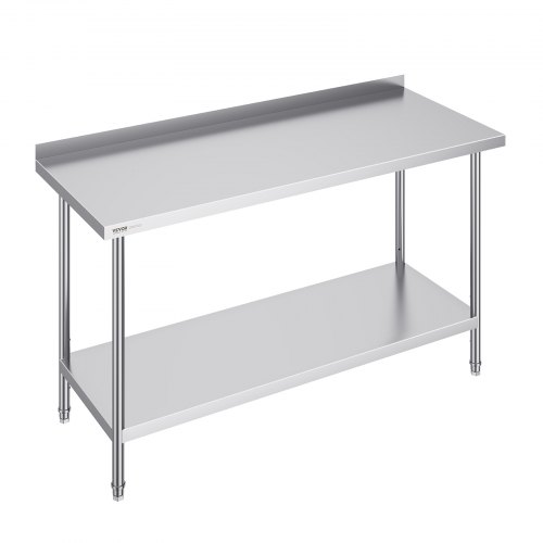 

VEVOR Arbeitstisch Edelstahl Küchentisch Lebensmittelzubereitung 610x1524mm