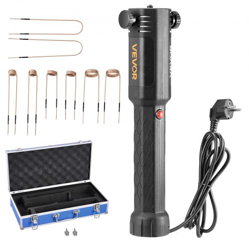 VEVOR Induktionsheizgerät zum Entfernen von Schrauben, 1100 W, 230 V, magnetisches Induktionsheizgerät-Set, Hand-Mutternlöser-Werkzeug, Autowerkstatt-Reparaturwerkzeuge mit 8 Spulen und Box